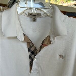 Burberry White Polo Shirt Classic Design